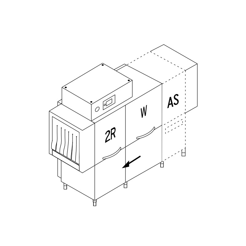 картинка Машина посудомоечная конвейерная DIHR RX 246 AS