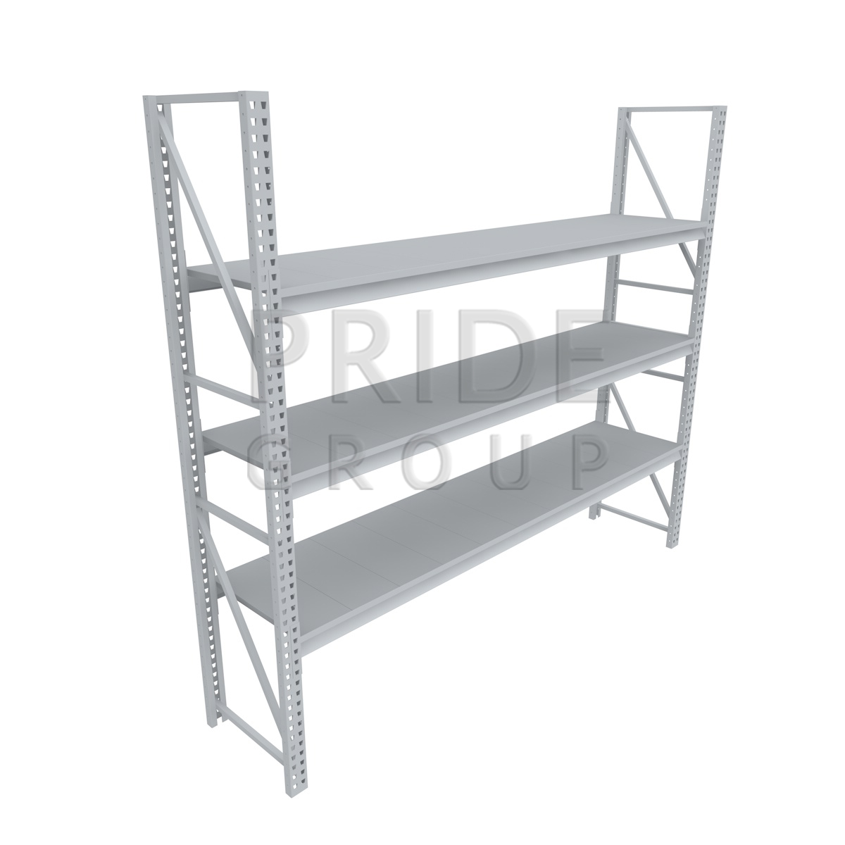 Стеллаж грузовой СГП 1500x800x2500 3 полки крашенные