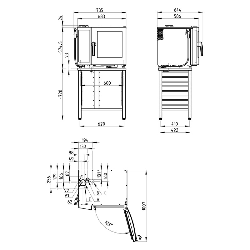 Пароконвектомат Retigo B623I VISION II Black edition