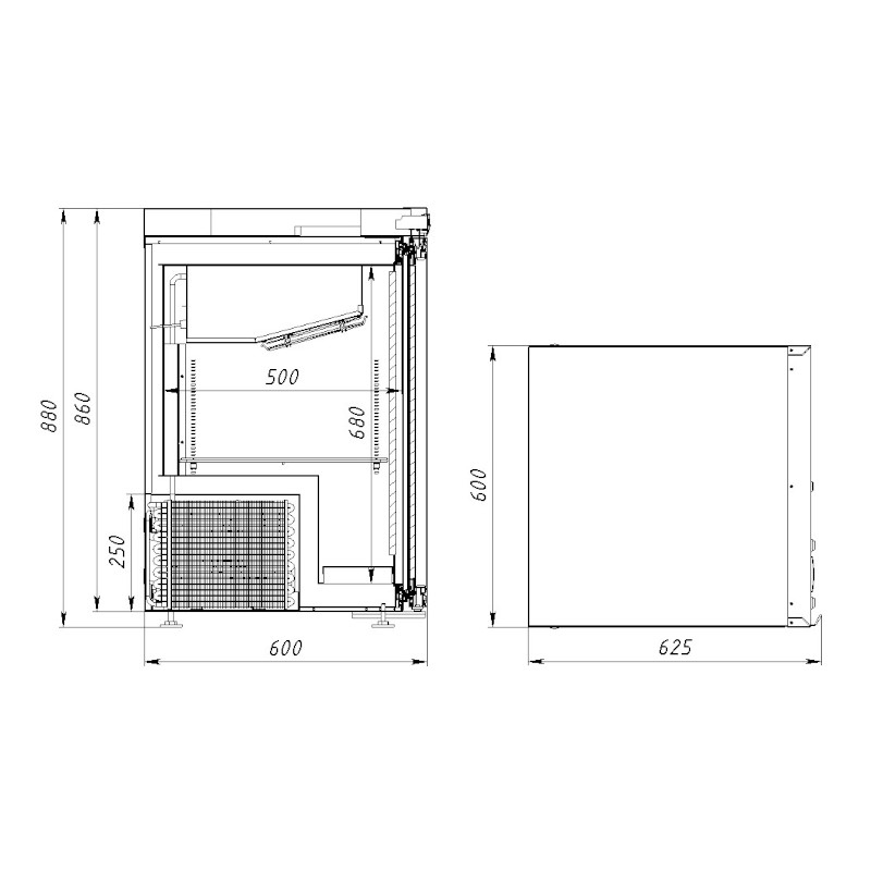 Шкаф холодильный ARKTO DF0.13-S