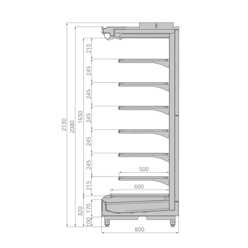 Горка холодильная Brandford TESEY Slim Portable 190