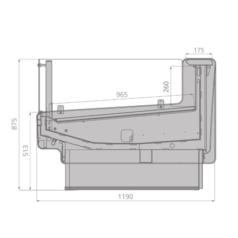 Витрина холодильная Brandford AURORA SQ 250 вентилируемая SELF