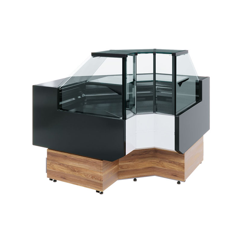 Витрина холодильная Carboma Palm 2 GC95 VM-6 KombiLux / INOX (ВХСу-2 GC95) внутренний угол 90