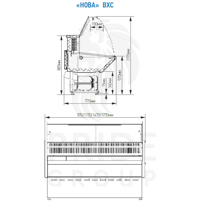 Витрина холодильная МХМ Нова ВХС-1,5