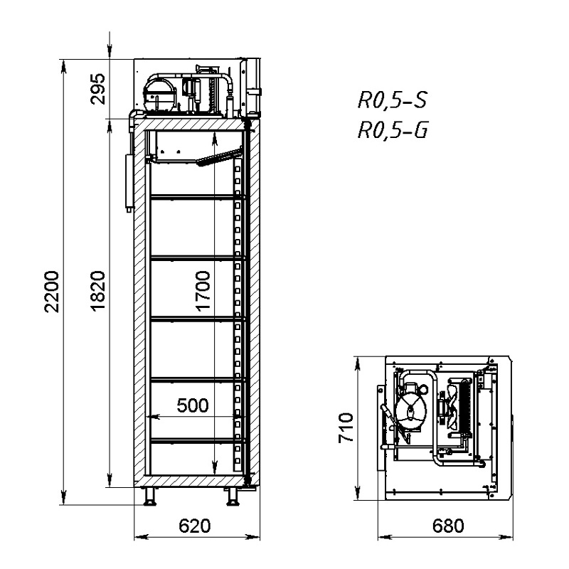 Шкаф холодильный ARKTO R 0.5-S