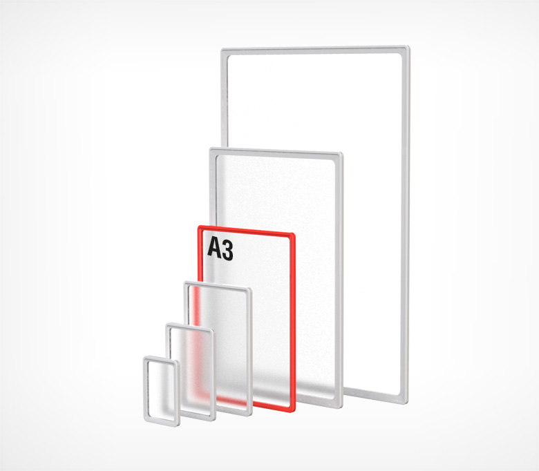 Пластиковая рамка с закругленными углами PF-A3
