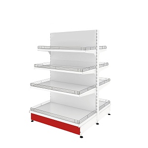 картинка Стеллаж островной торговый Купец 900x500x1450 4 полки